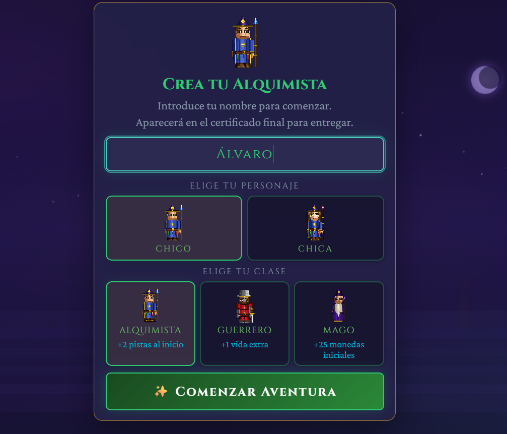 Selección de personaje
