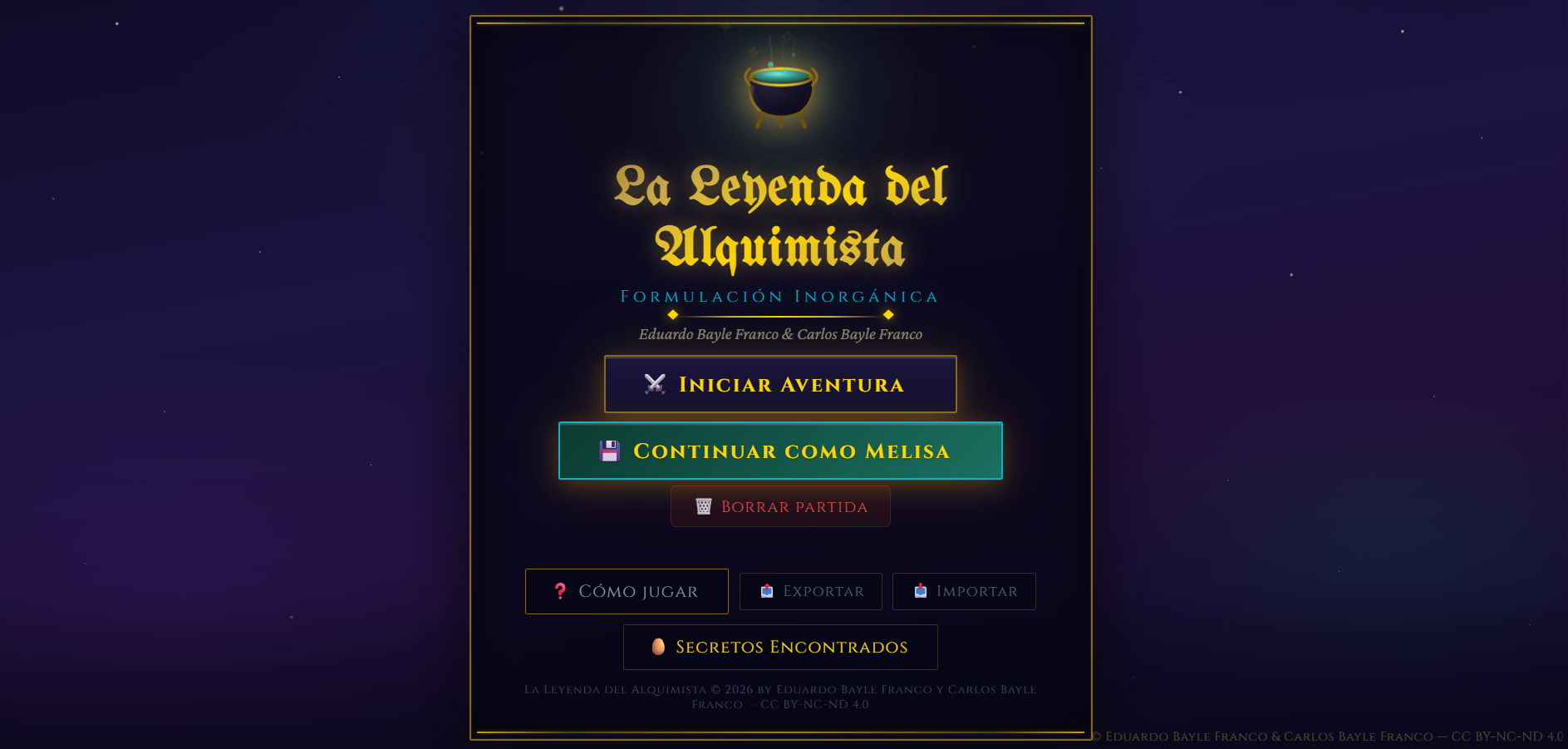 Pantalla de inicio