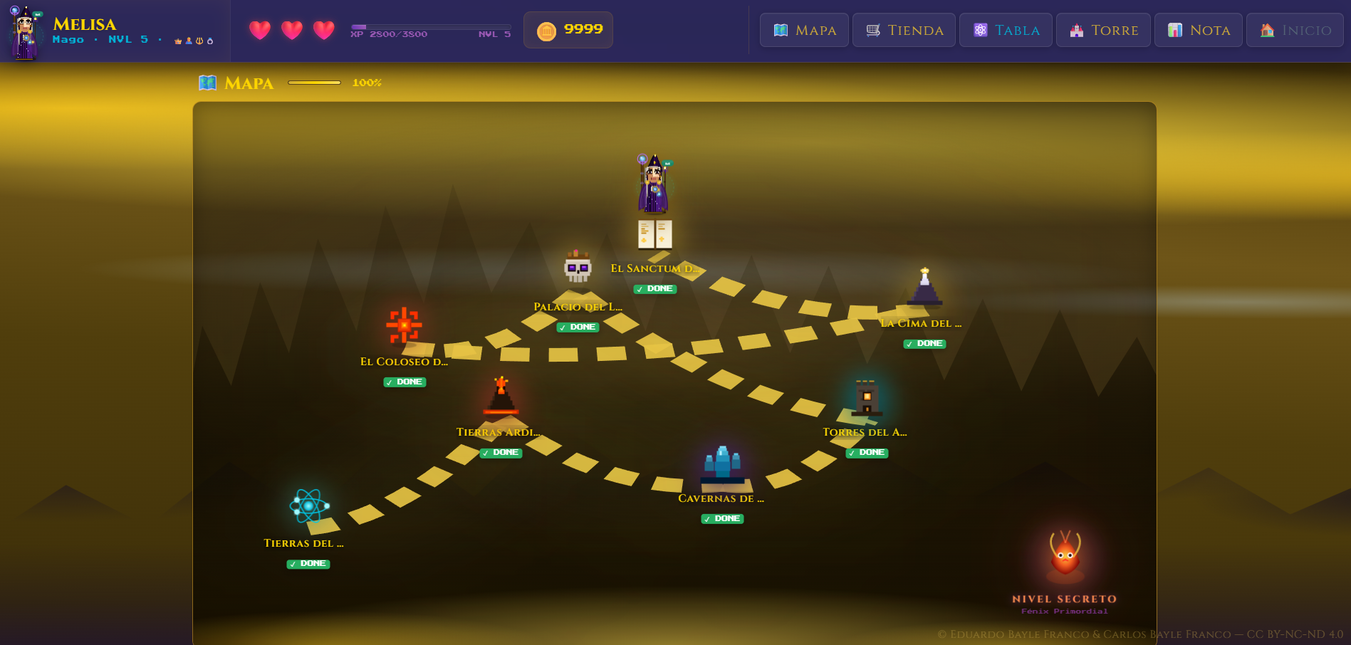 Mapa overworld de 1º Bachillerato